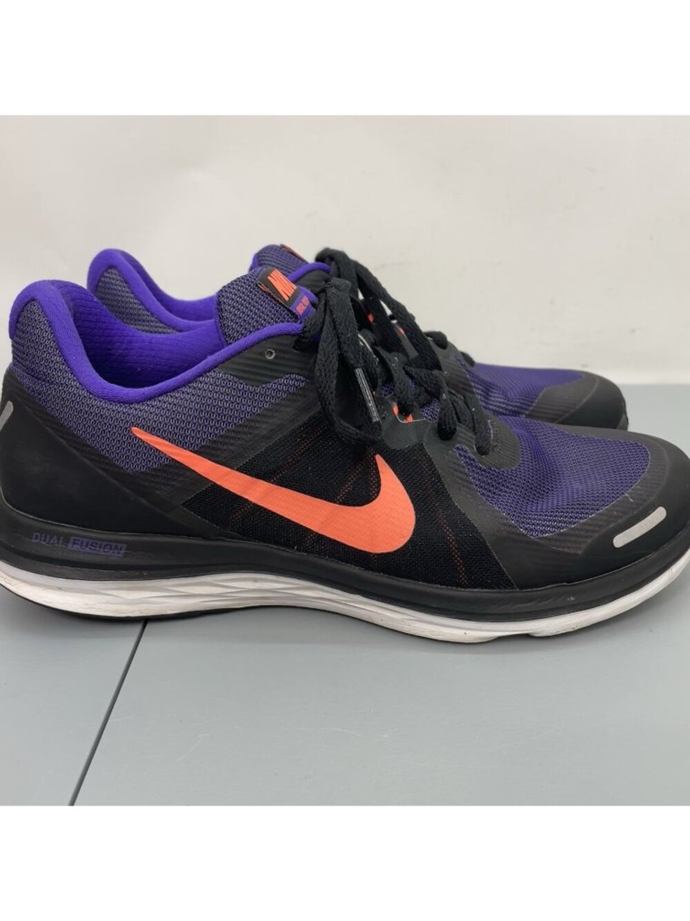Nike Dual Fusion X2 Sneakers Shoes Running Training Purple Black Womens 8
